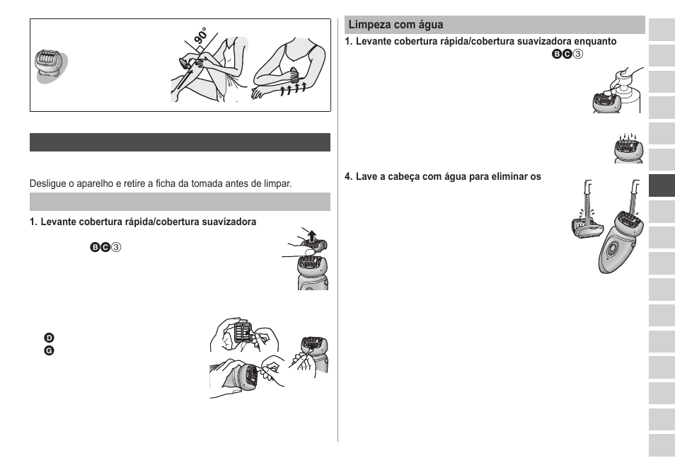 Limpeza | Panasonic ESWD22 User Manual | Page 49 / 114