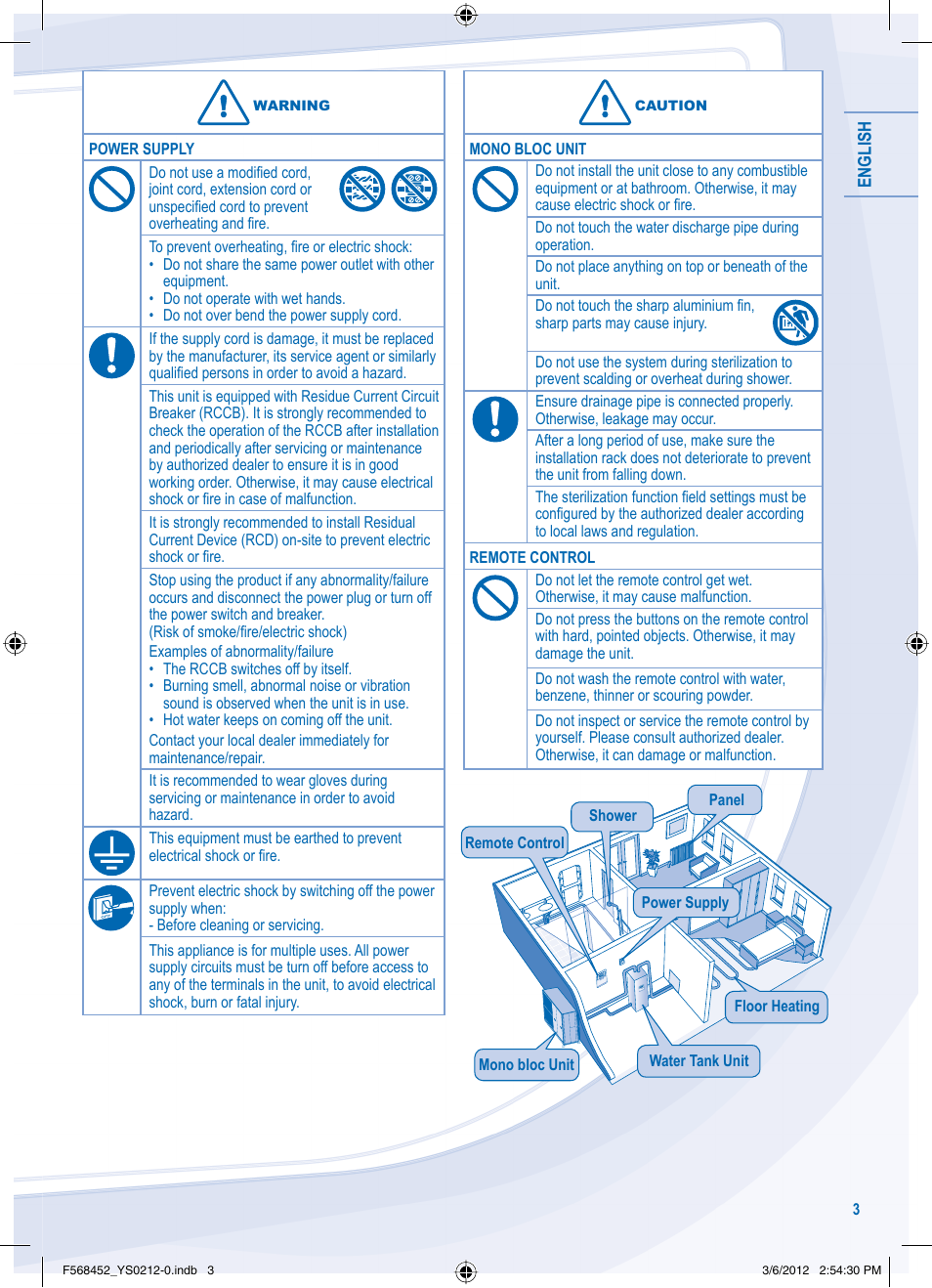 Panasonic WHMHF09D3E8 User Manual | Page 3 / 76