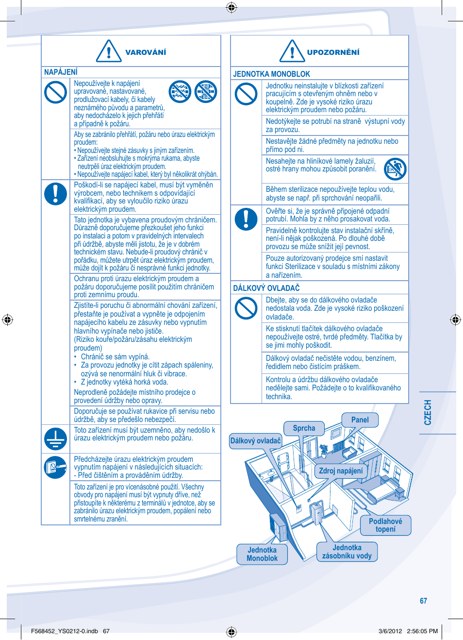 Panasonic WHMHF09D3E8 User Manual | Page 67 / 76