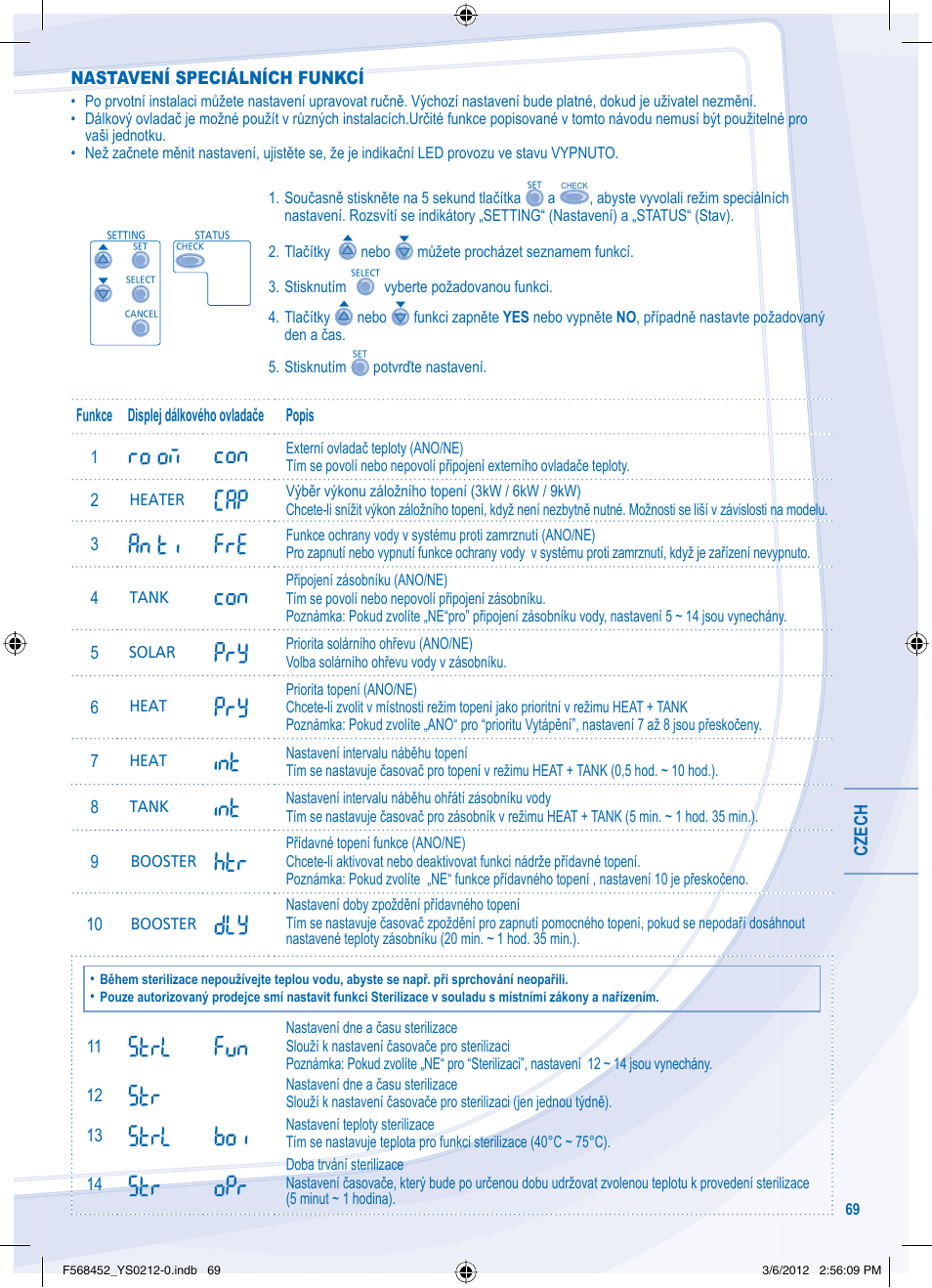 Panasonic WHMHF09D3E8 User Manual | Page 69 / 76