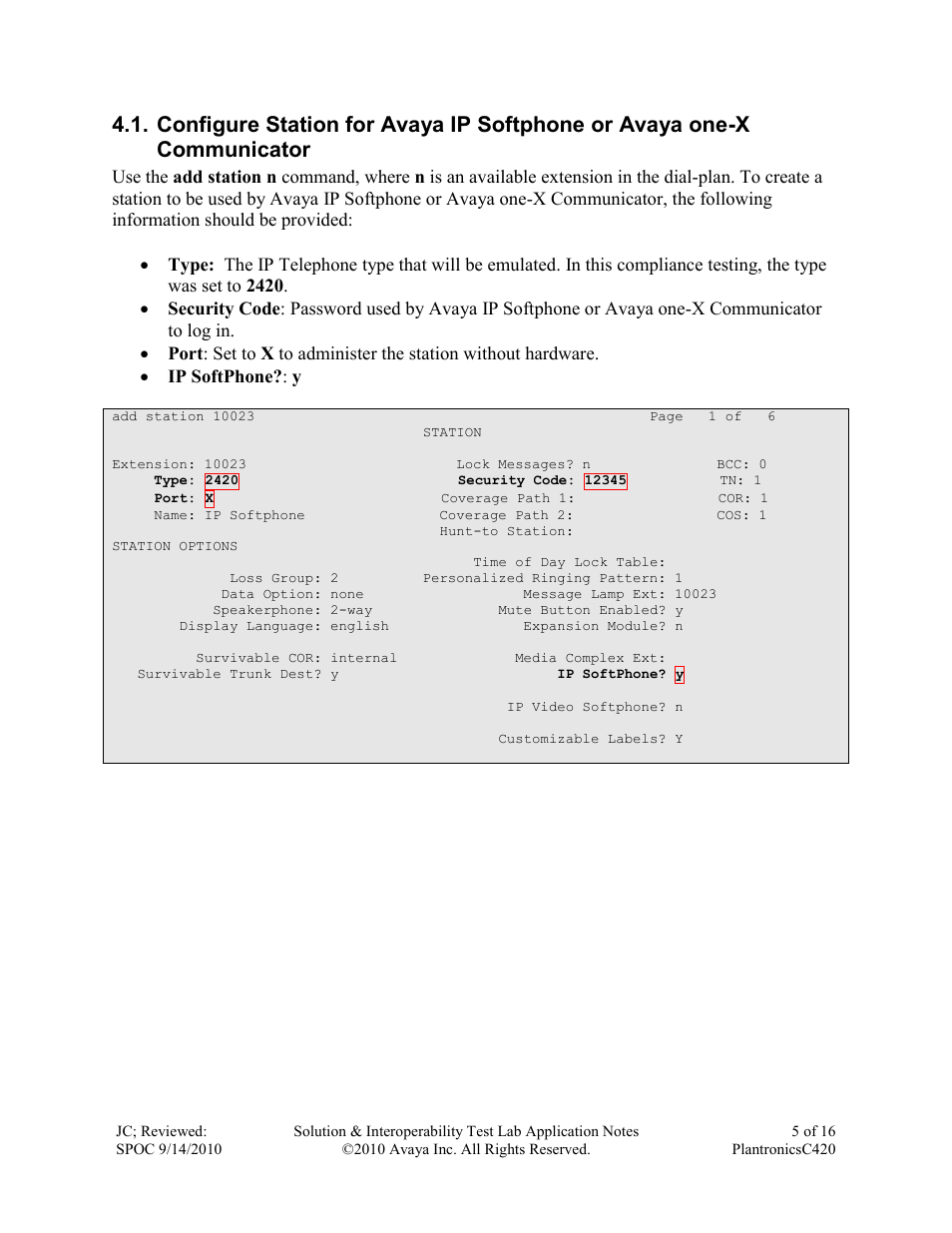 Avaya C420 User Manual | Page 5 / 16