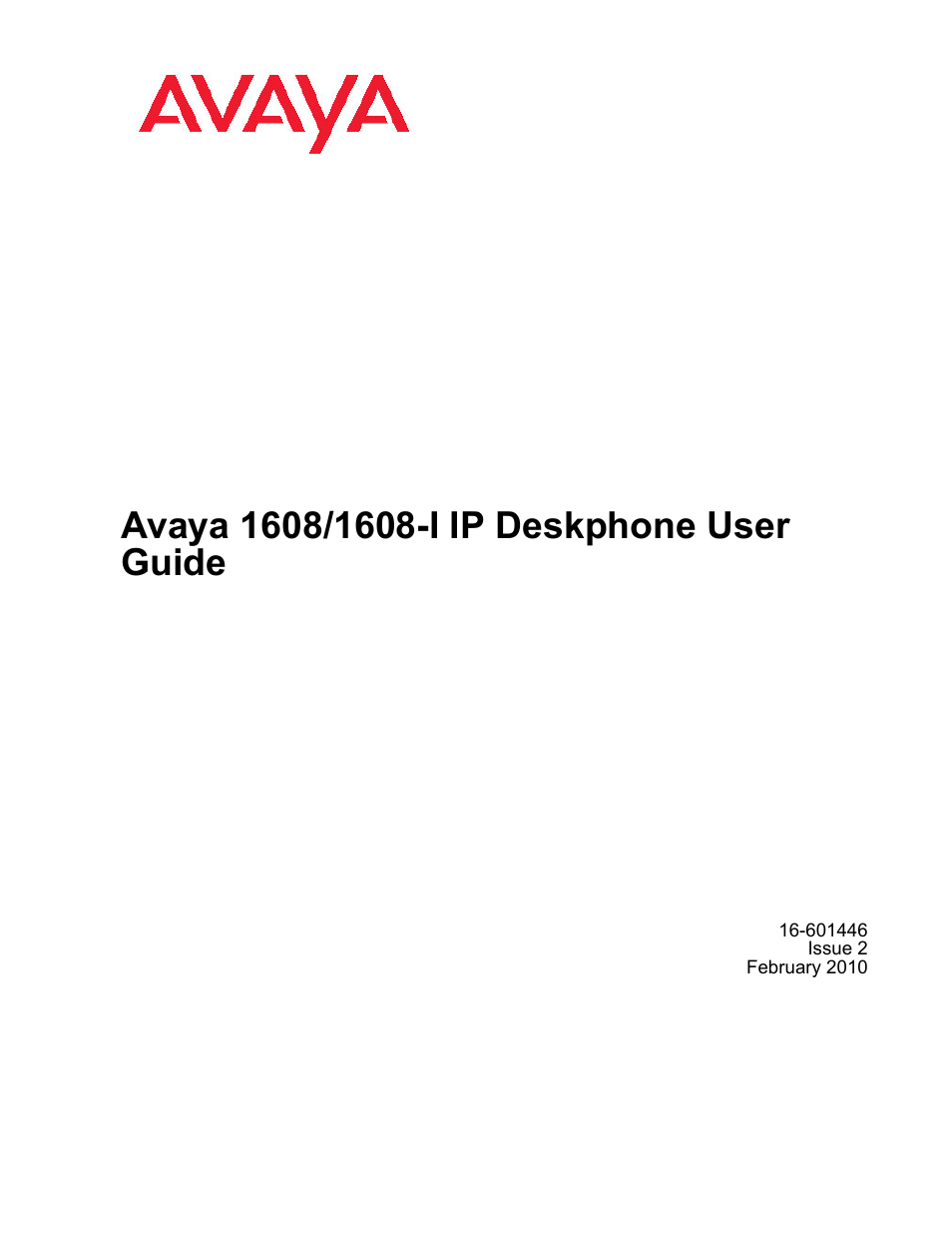 Avaya one-X Deskphone Value Edition 1608-I User Manual | 50 pages