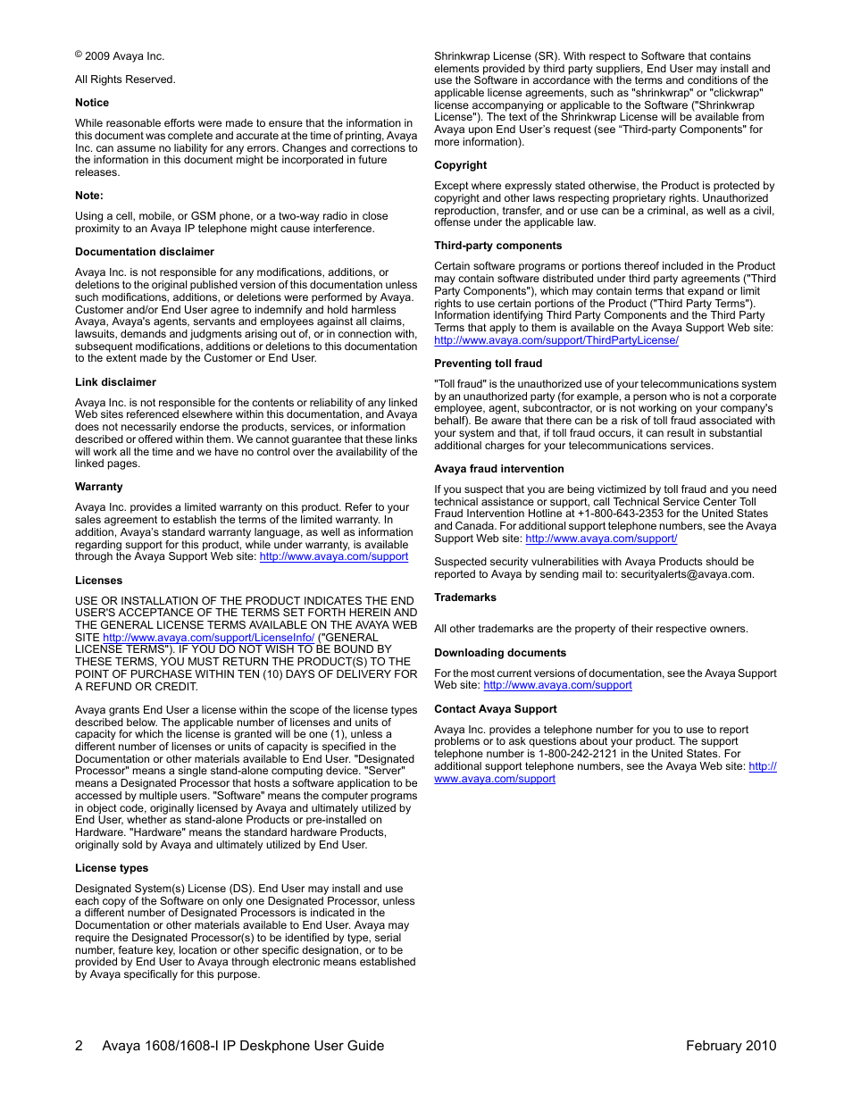 Avaya one-X Deskphone Value Edition 1608-I User Manual | Page 2 / 50