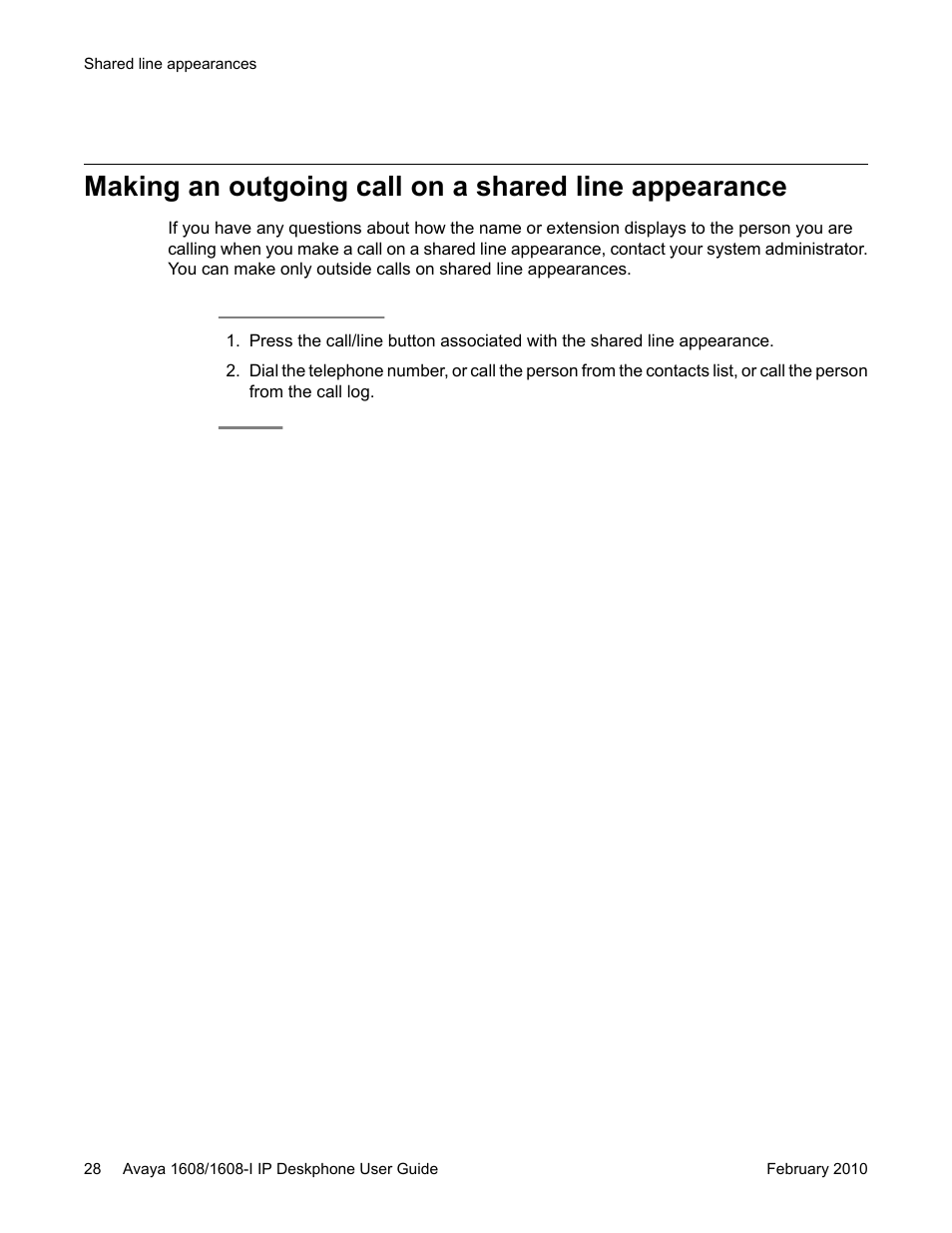Avaya one-X Deskphone Value Edition 1608-I User Manual | Page 28 / 50