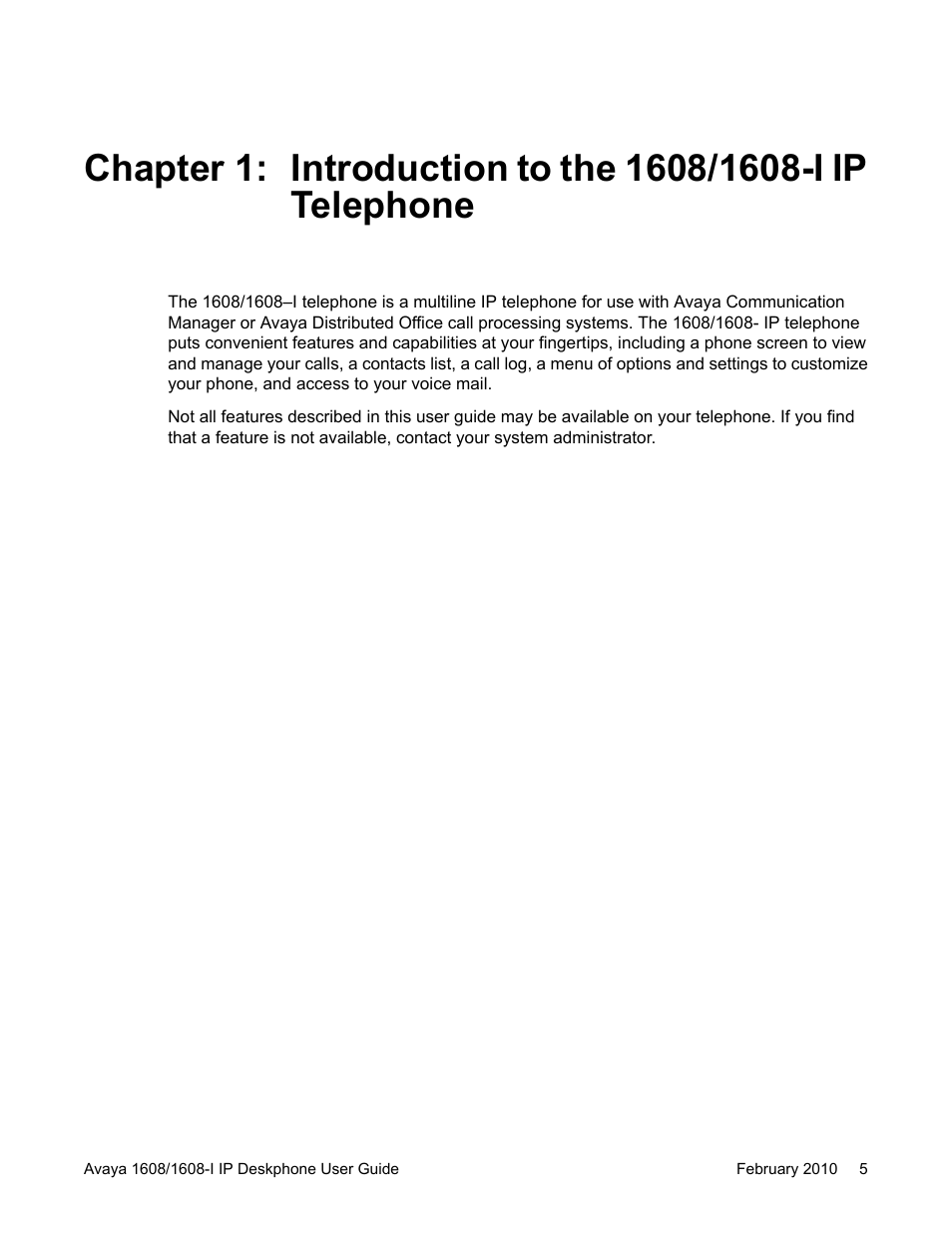 Avaya one-X Deskphone Value Edition 1608-I User Manual | Page 5 / 50