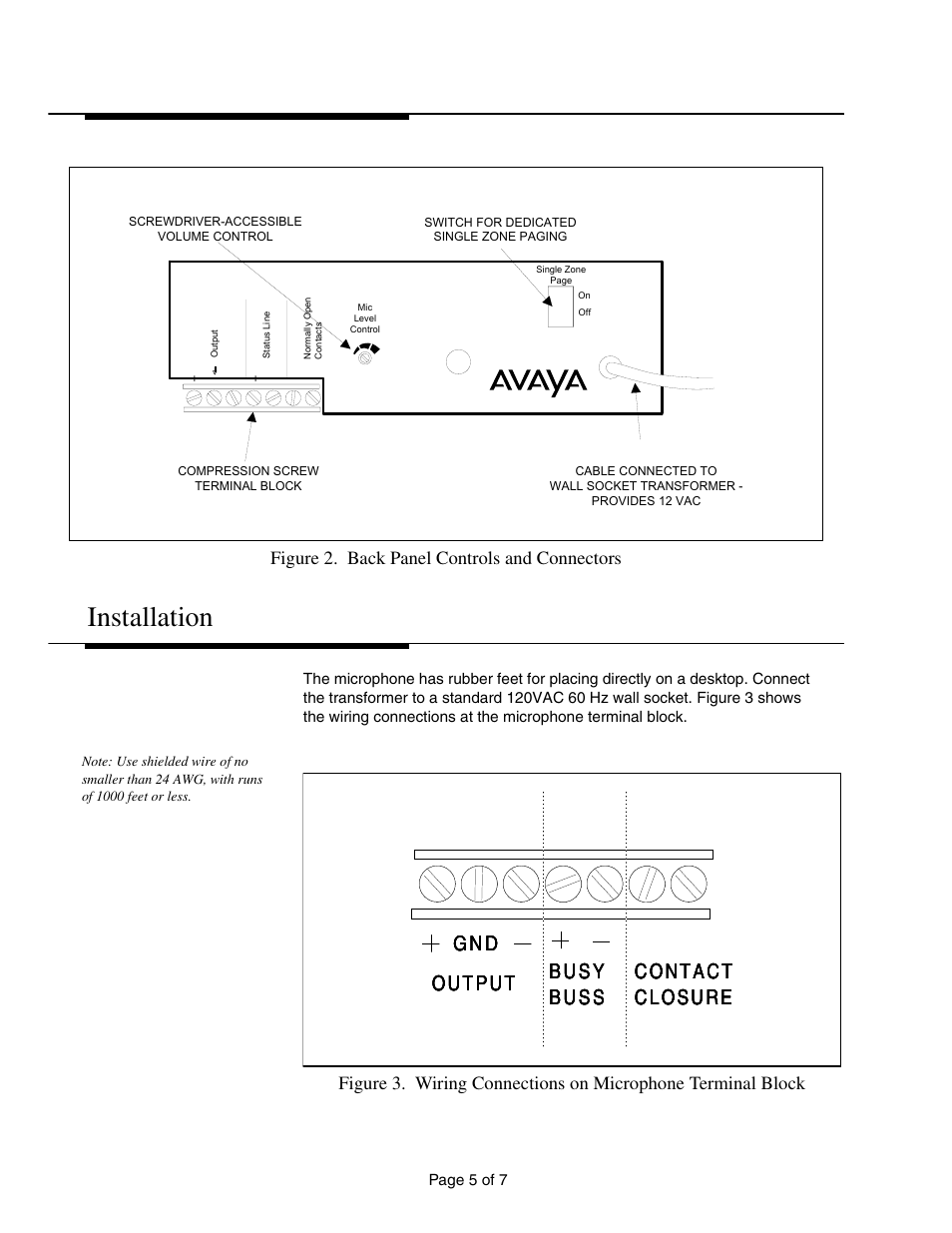 Installation | Avaya LUMULZMIC User Manual | Page 5 / 7
