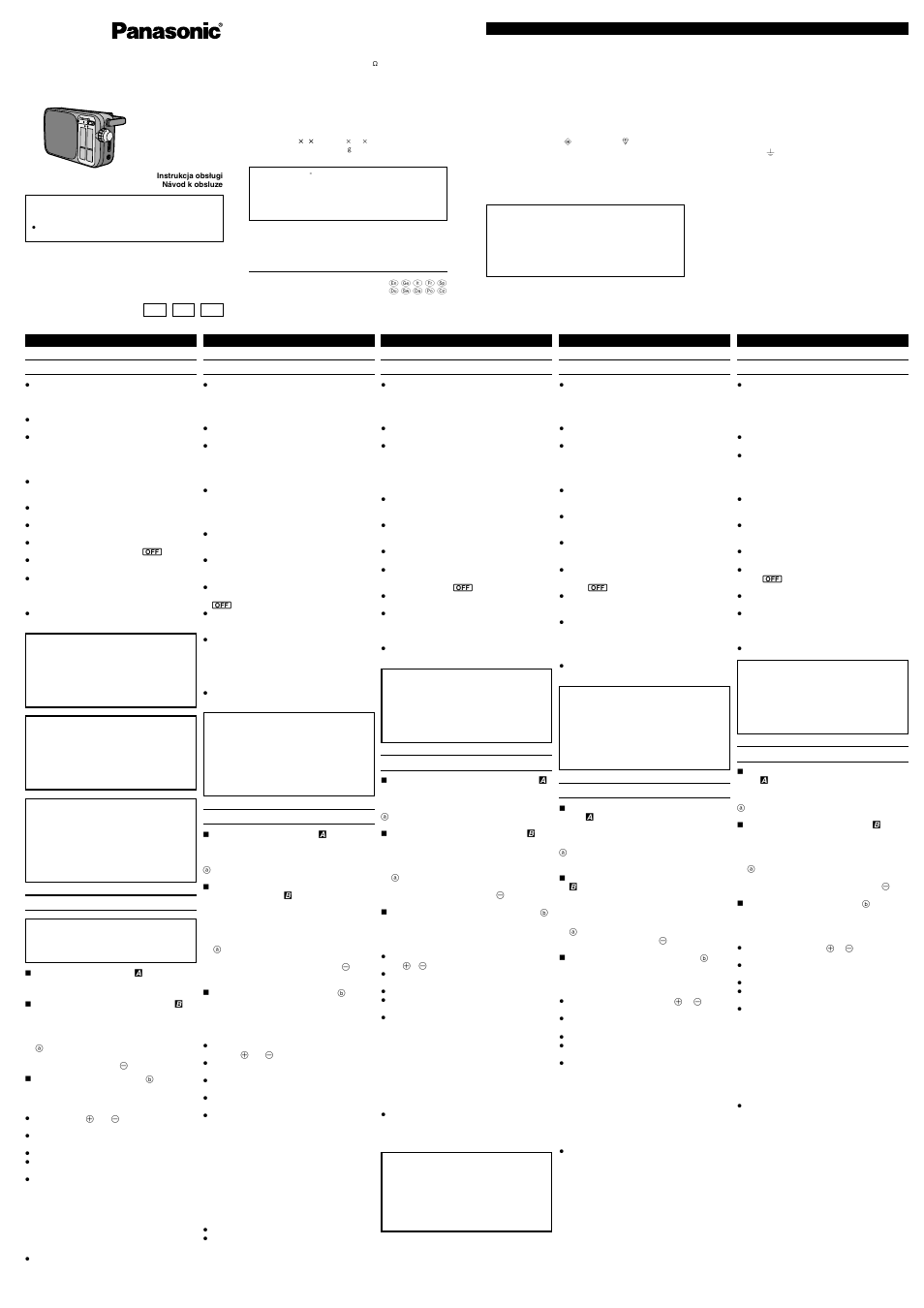 Panasonic RF2400EG User Manual | 4 pages