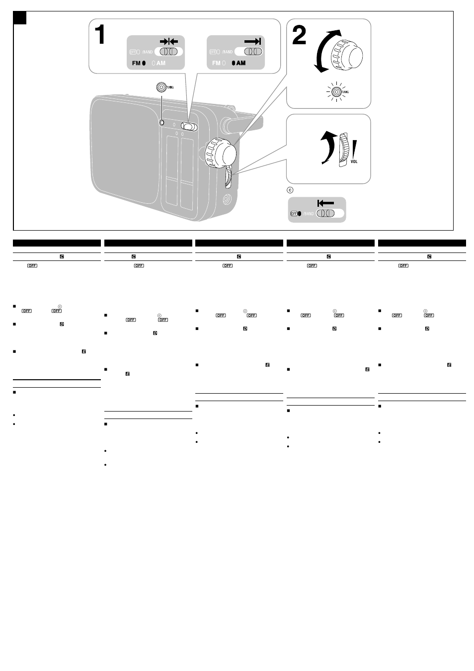 Am(mw) fm(ukw) | Panasonic RF2400EG User Manual | Page 3 / 4