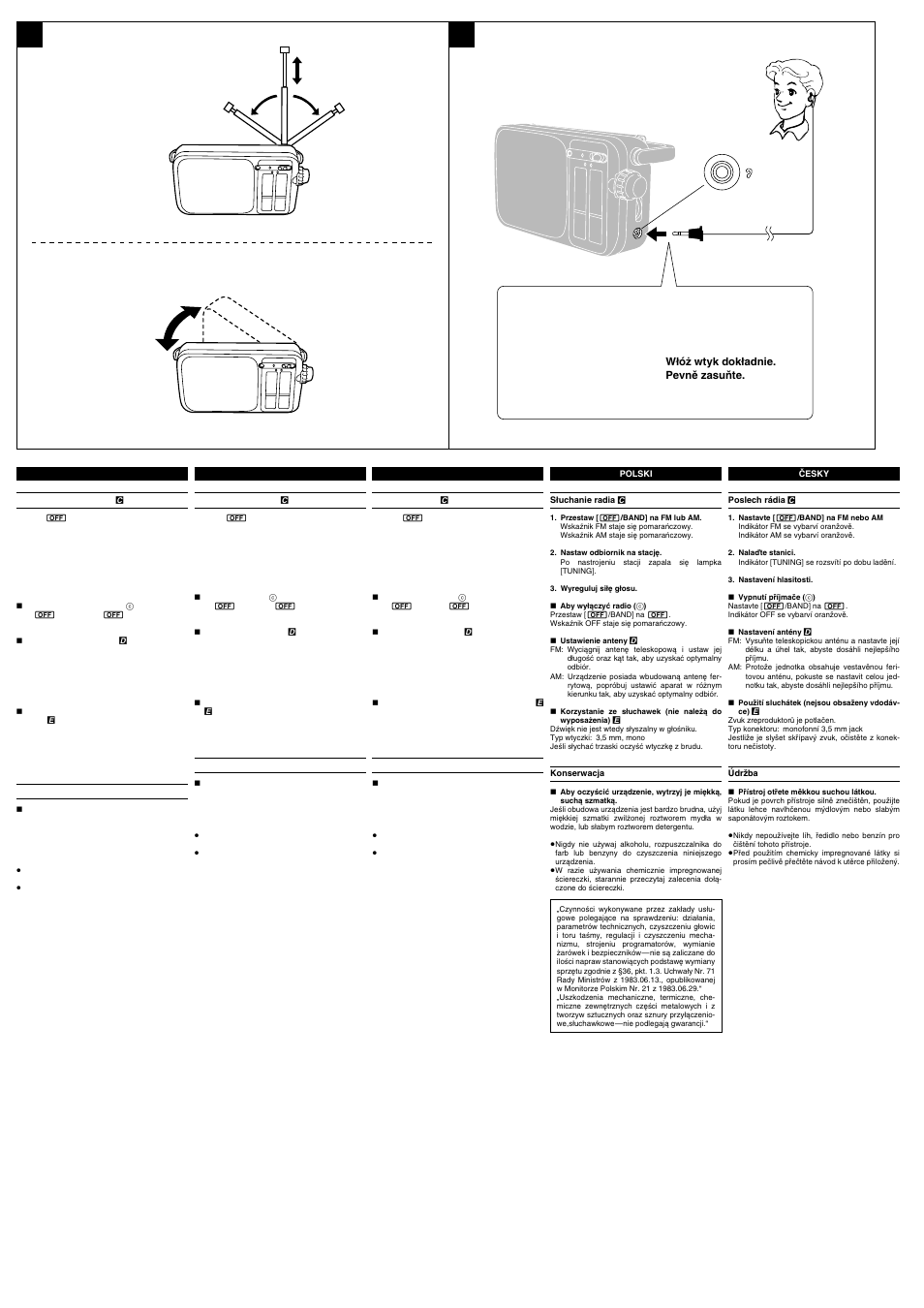 Am (mw) fm (ukw) | Panasonic RF2400EG User Manual | Page 4 / 4