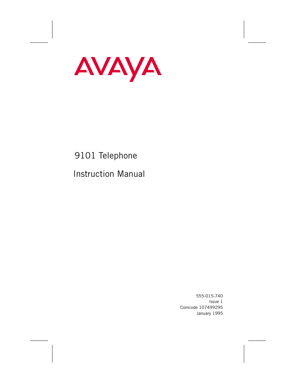 Avaya 9101 User Manual | 16 pages