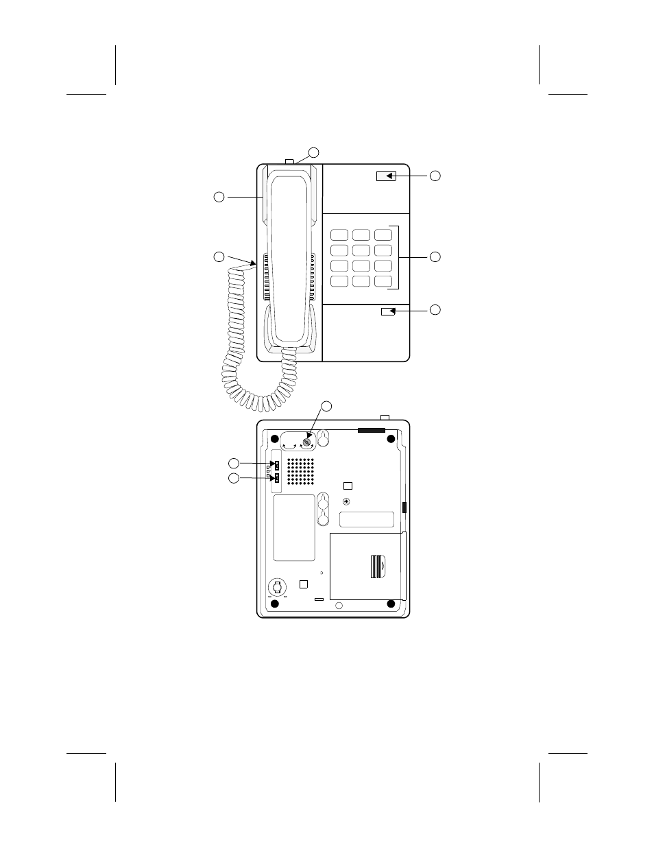 Top view, Bottom view | Avaya 9101 User Manual | Page 10 / 16