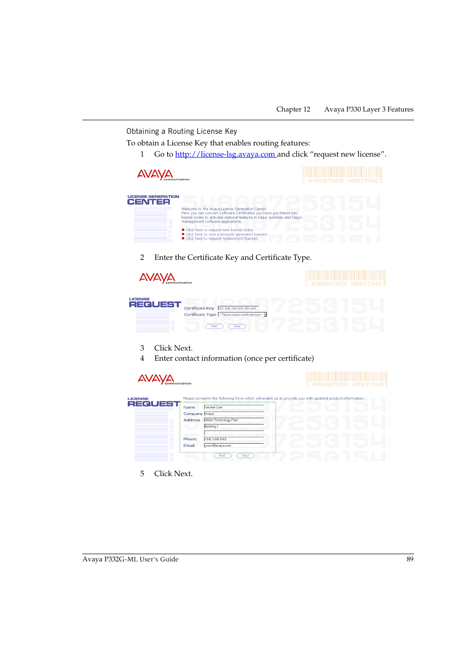 Obtaining a routing license key | Avaya P332G-ML User Manual | Page 103 / 150