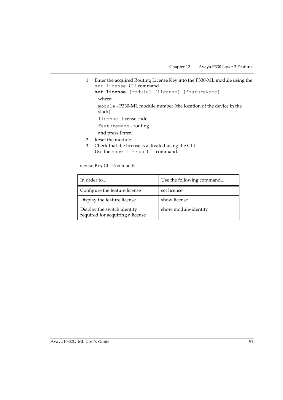 License key cli commands | Avaya P332G-ML User Manual | Page 105 / 150