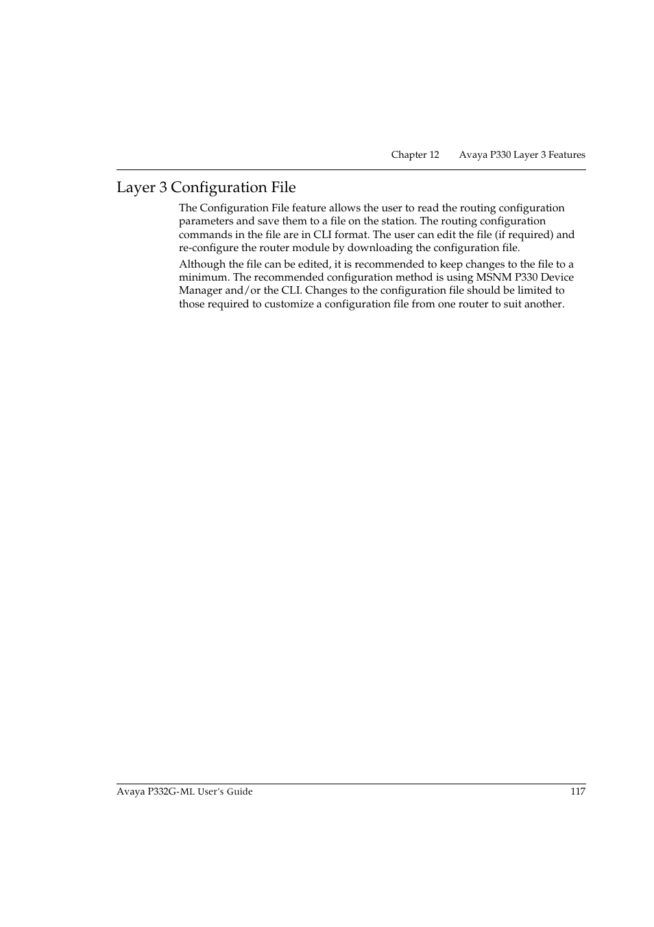 Layer 3 configuration file | Avaya P332G-ML User Manual | Page 131 / 150