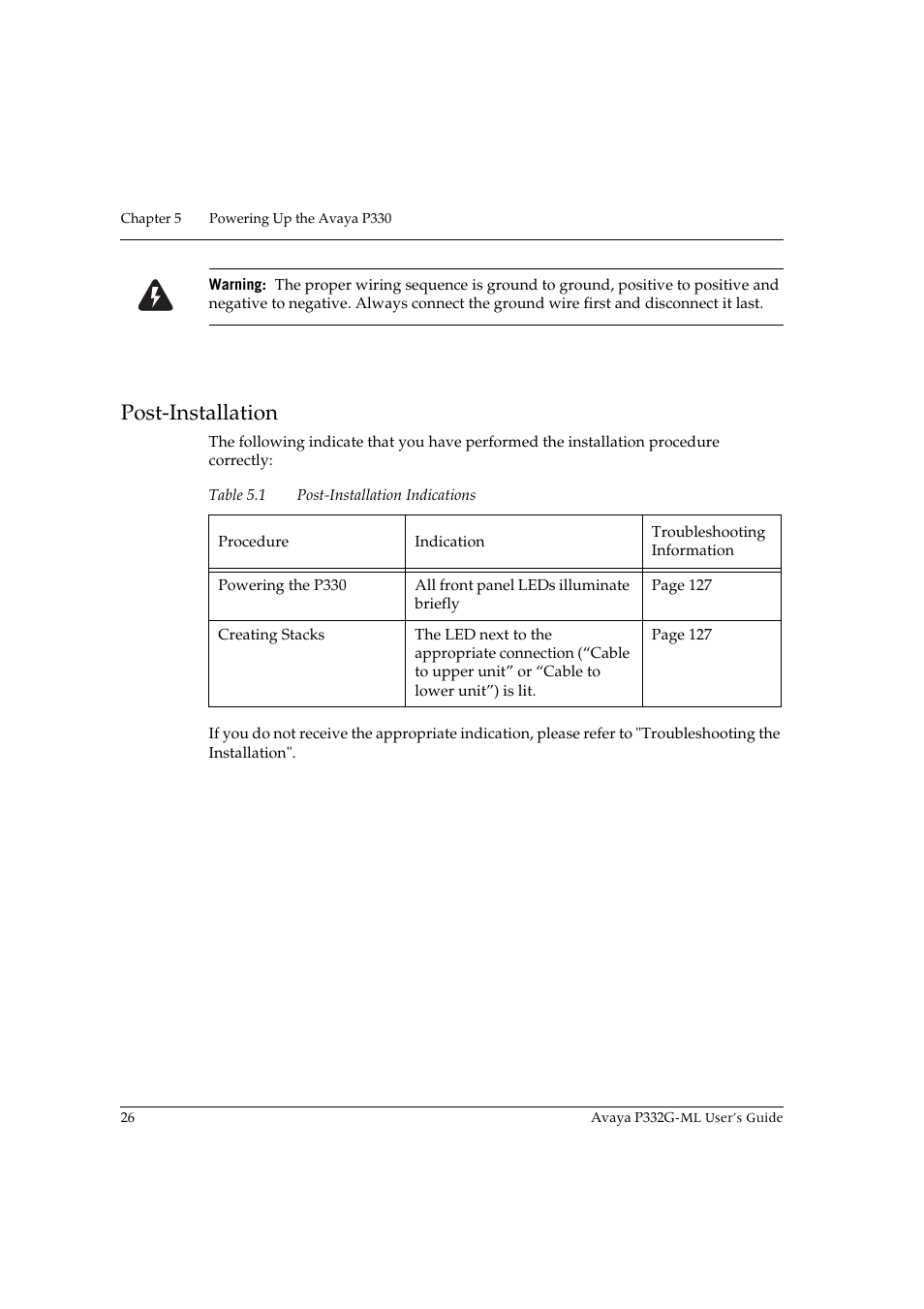 Post-installation | Avaya P332G-ML User Manual | Page 40 / 150