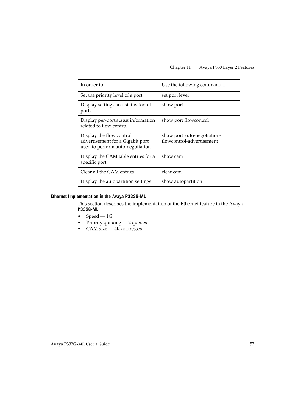 Ethernet implementation in the avaya p332g-ml | Avaya P332G-ML User Manual | Page 71 / 150