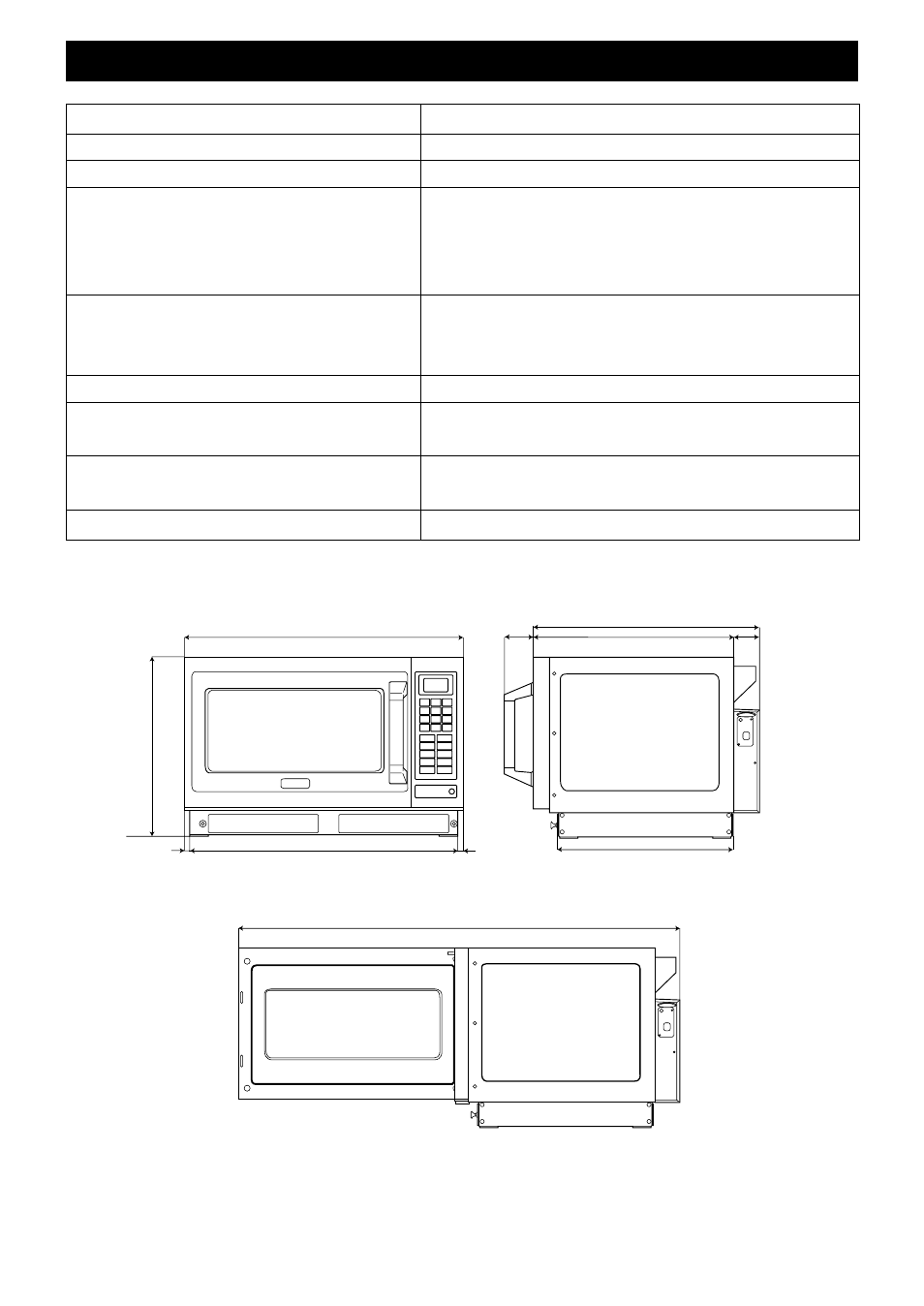 Tekniske specifikationer | Panasonic NEC1475 User Manual | Page 226 / 284