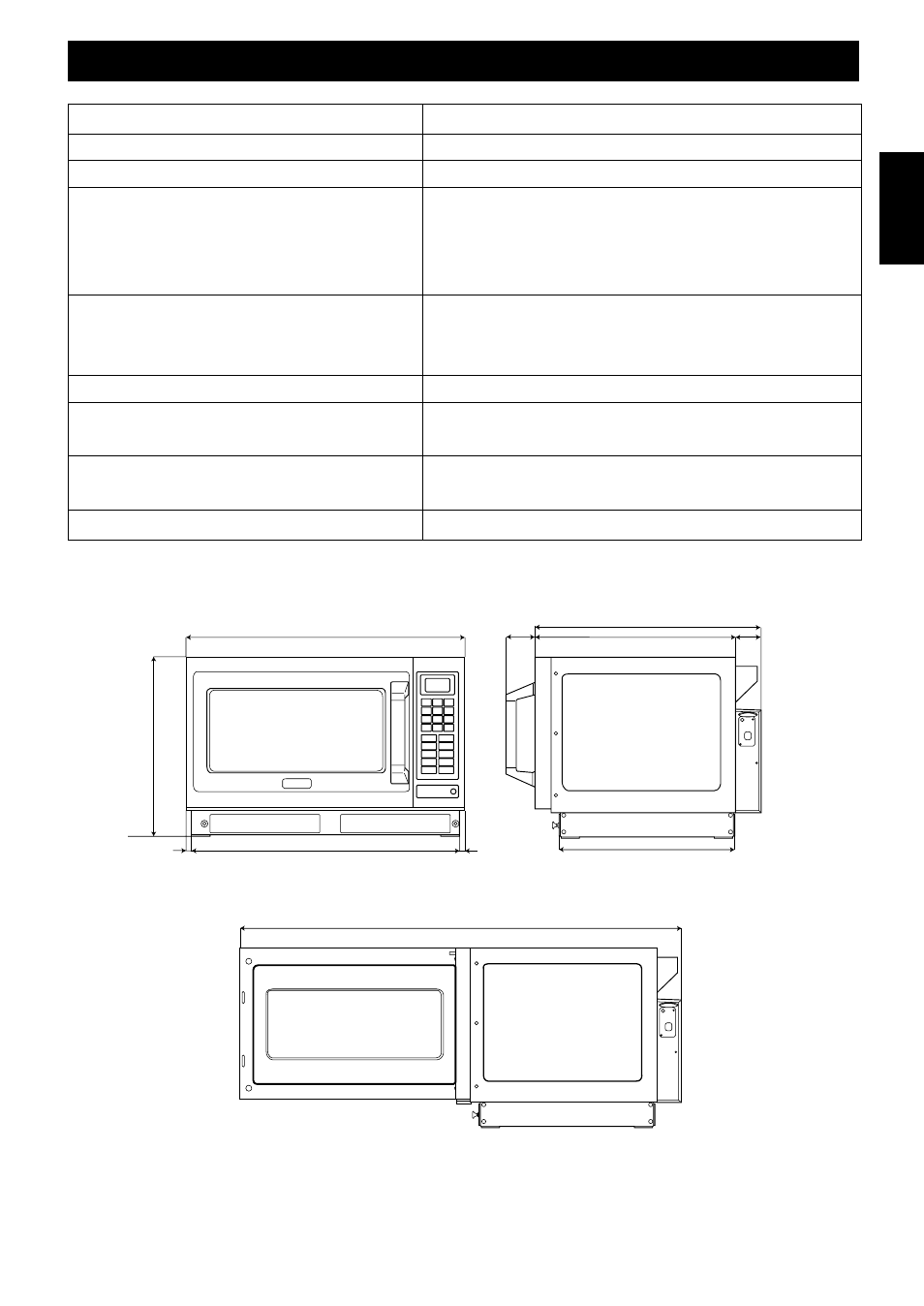 Technische spezifikationen | Panasonic NEC1475 User Manual | Page 57 / 284