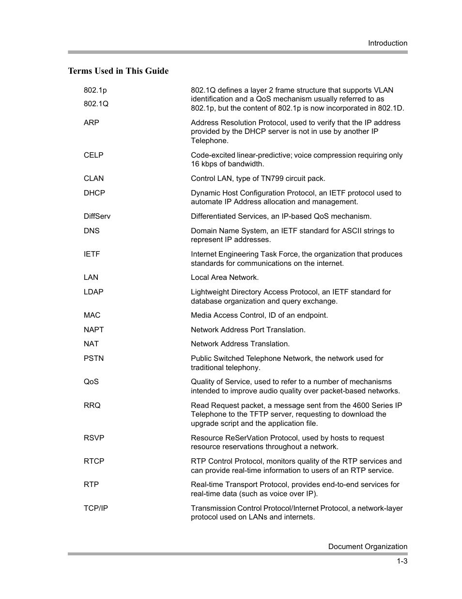 Terms used in this guide, Terms used in this guide -2 | Avaya 4600 Series User Manual | Page 11 / 150