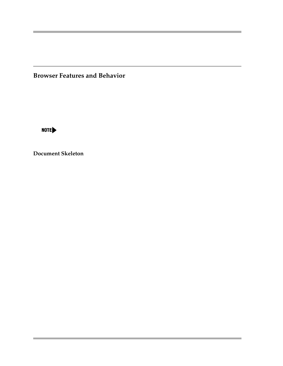 Browser features and behavior, Document skeleton | Avaya 4600 Series User Manual | Page 122 / 150