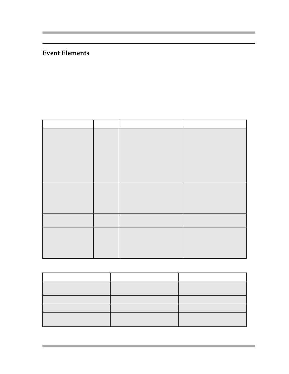 Event elements | Avaya 4600 Series User Manual | Page 139 / 150