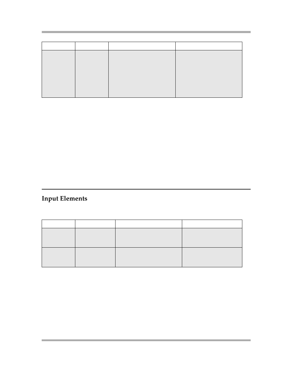 Input elements | Avaya 4600 Series User Manual | Page 143 / 150