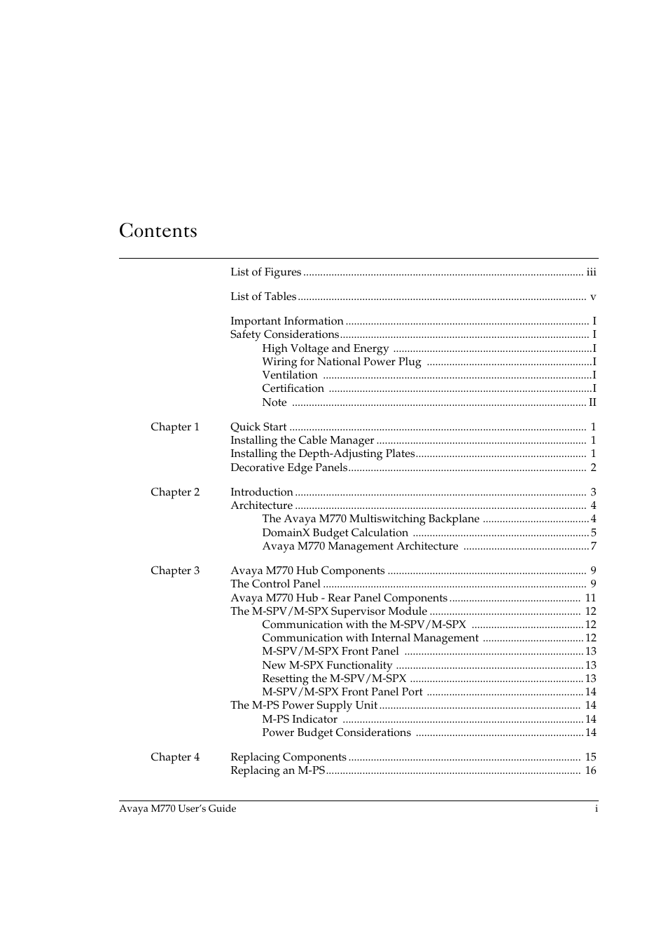 Avaya M770 User Manual | Page 3 / 38