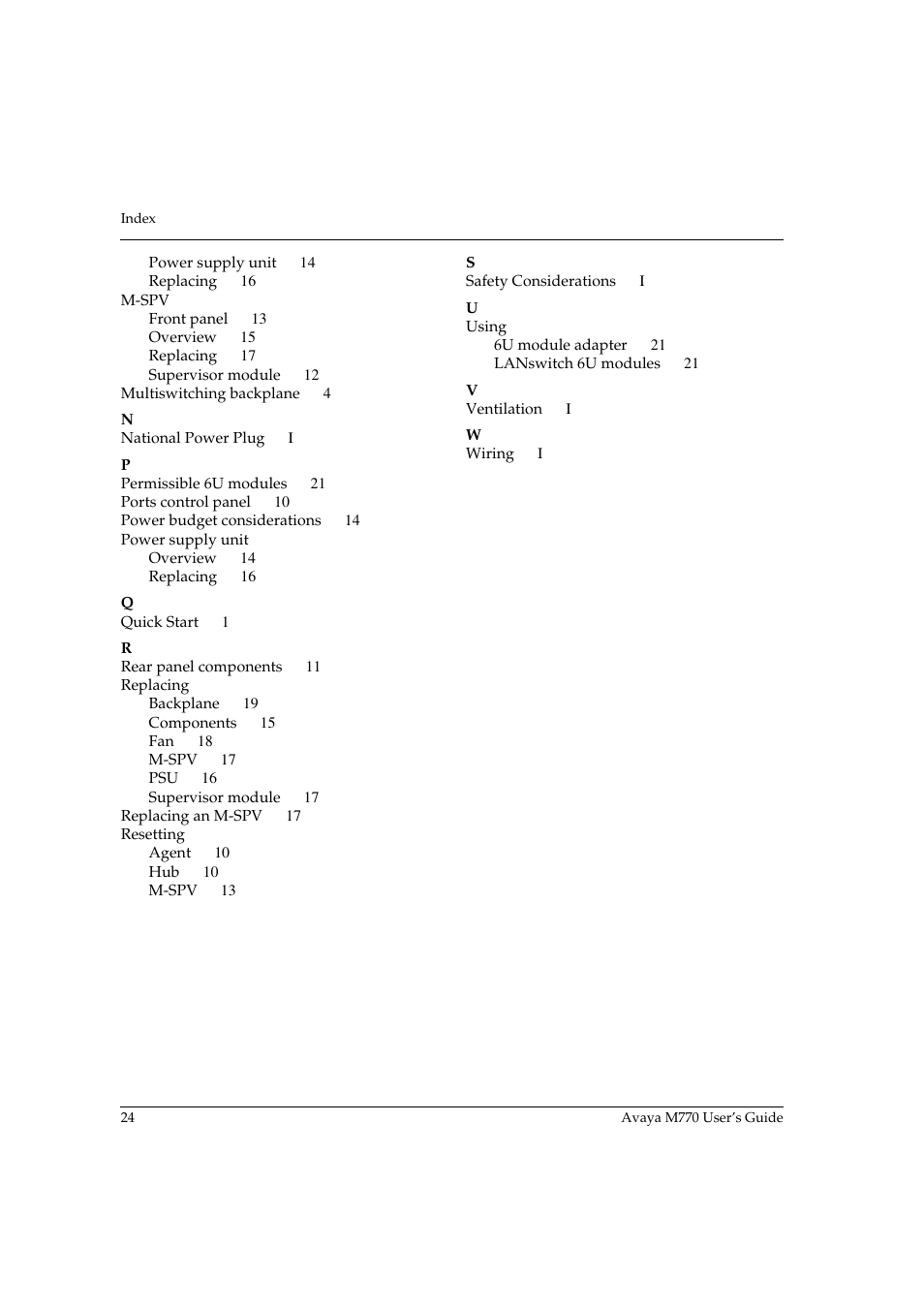 Avaya M770 User Manual | Page 34 / 38