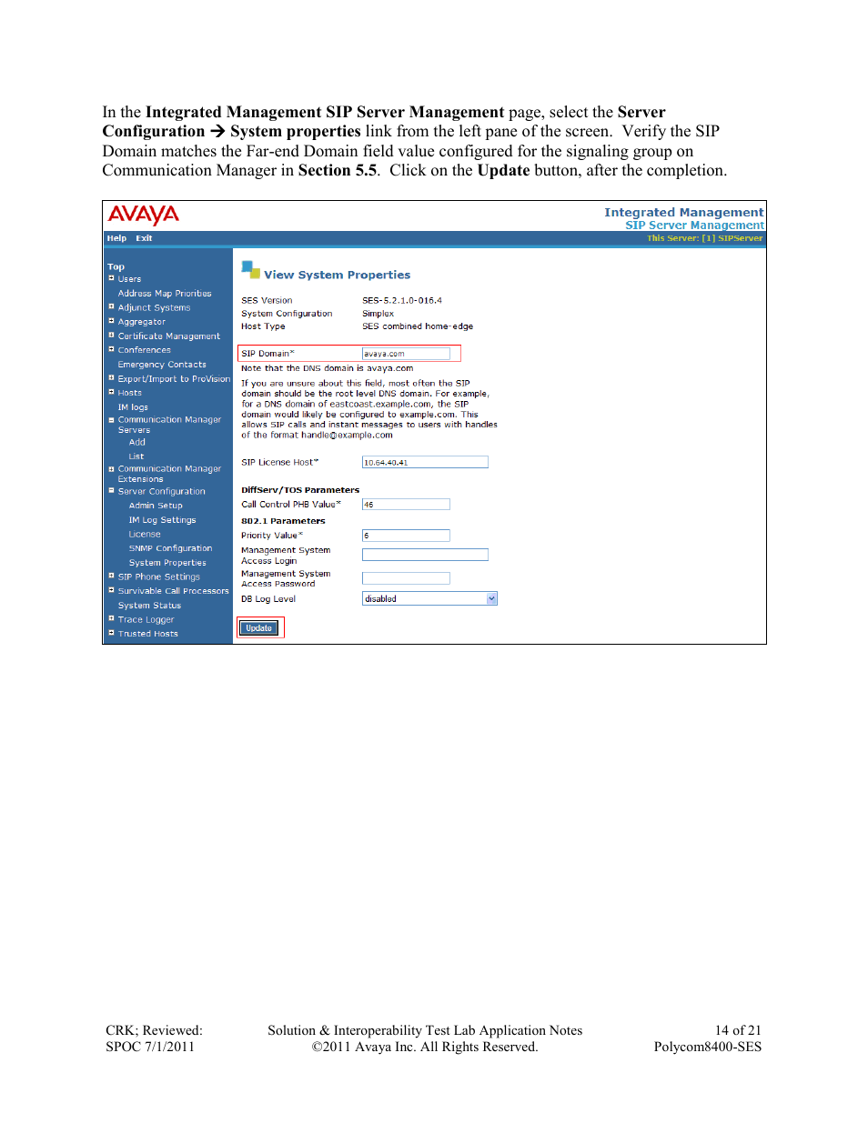 Avaya POLYCOM 8400-SES User Manual | Page 14 / 21