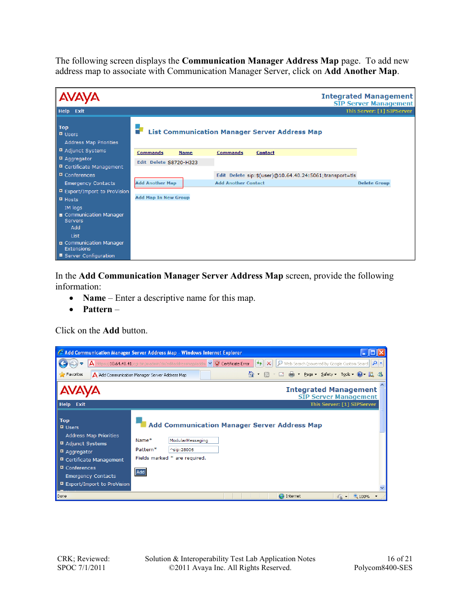 Avaya POLYCOM 8400-SES User Manual | Page 16 / 21