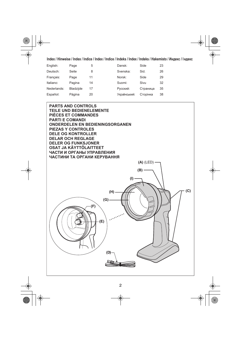 Panasonic EY3740 User Manual | Page 2 / 44