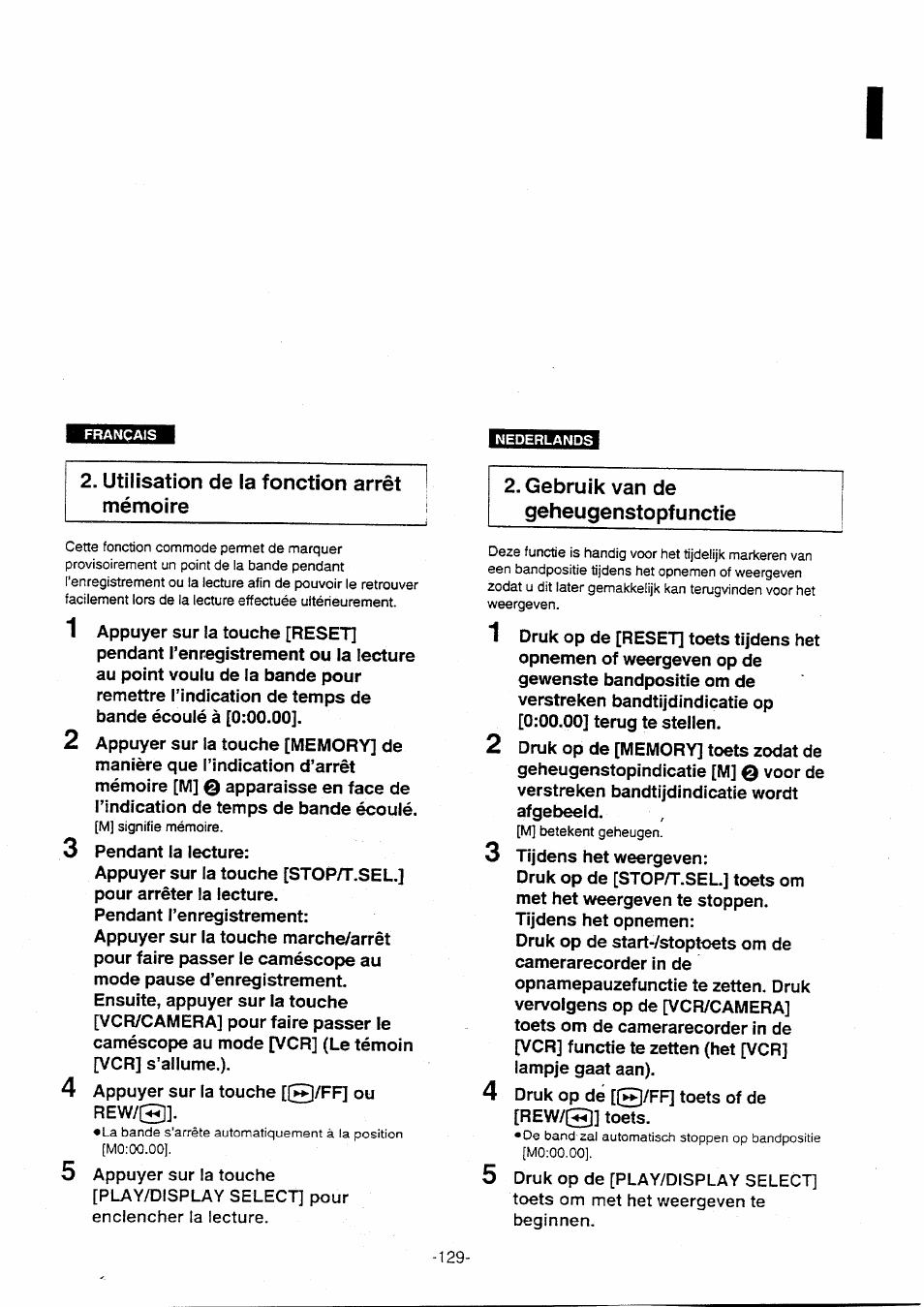 Panasonic NVVX30EG User Manual | Page 129 / 164