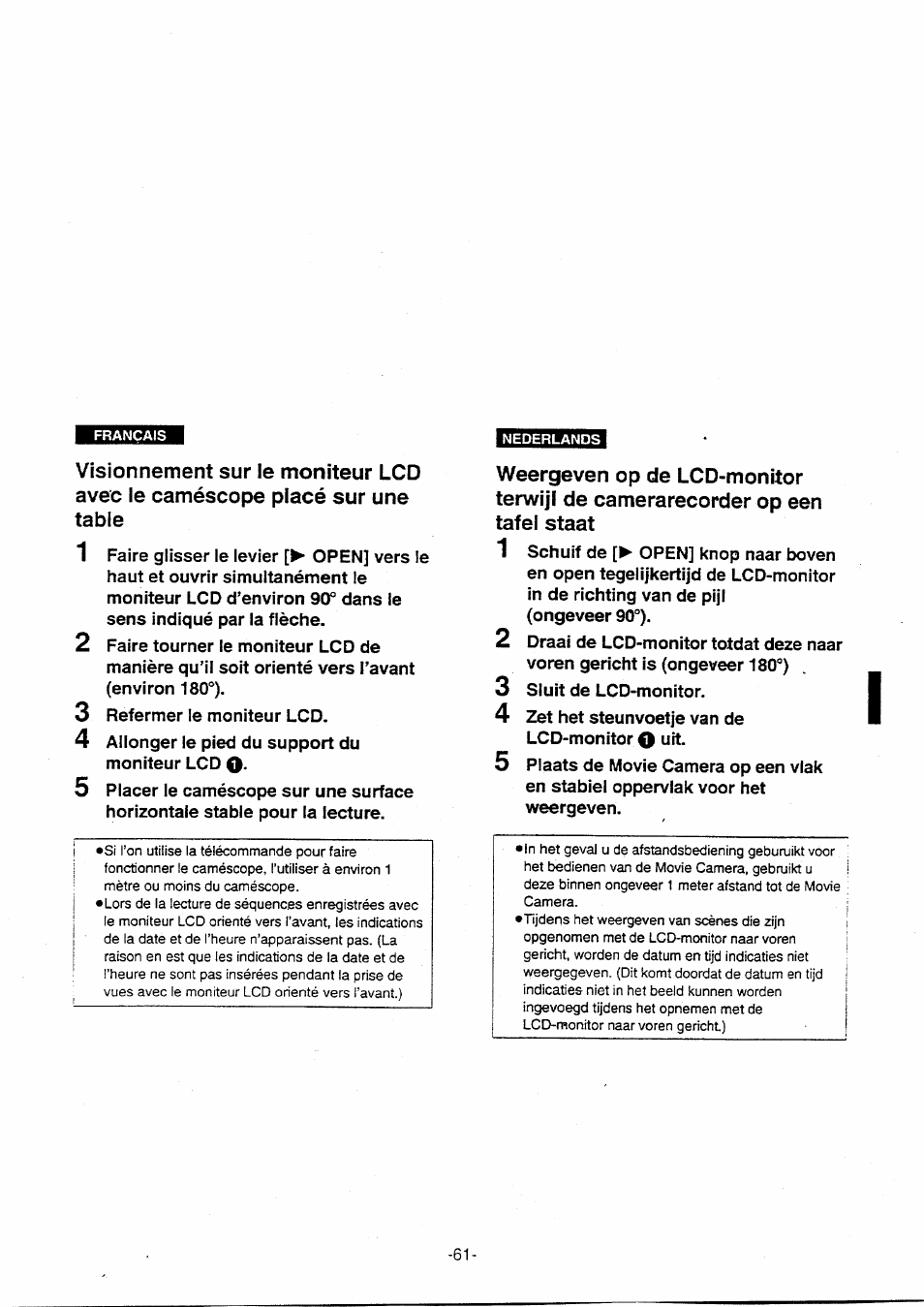 Tafel staat | Panasonic NVVX30EG User Manual | Page 61 / 164