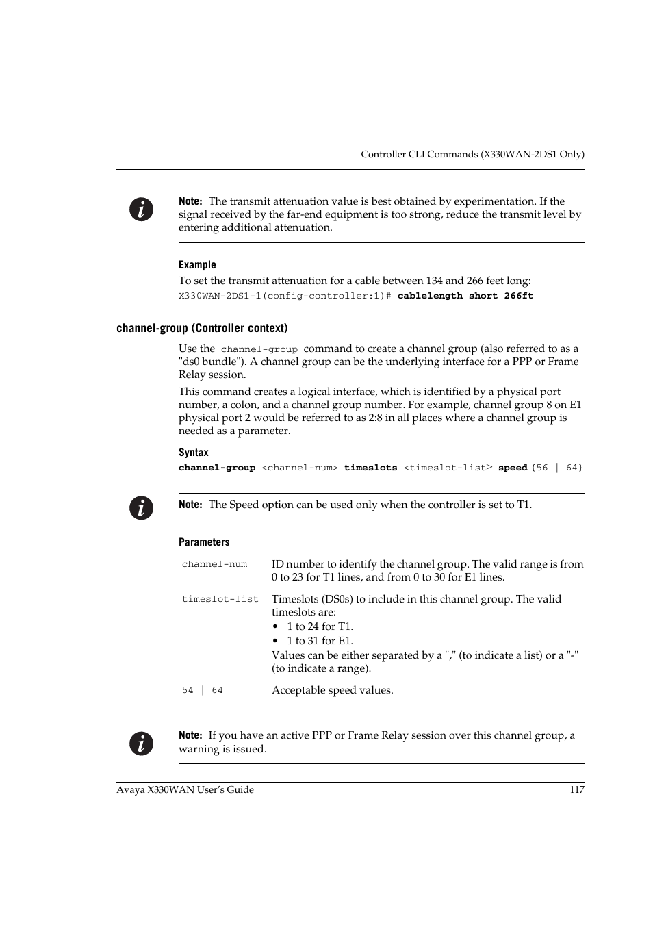 Channel-group (controller context) | Avaya X330WAN User Manual | Page 139 / 264