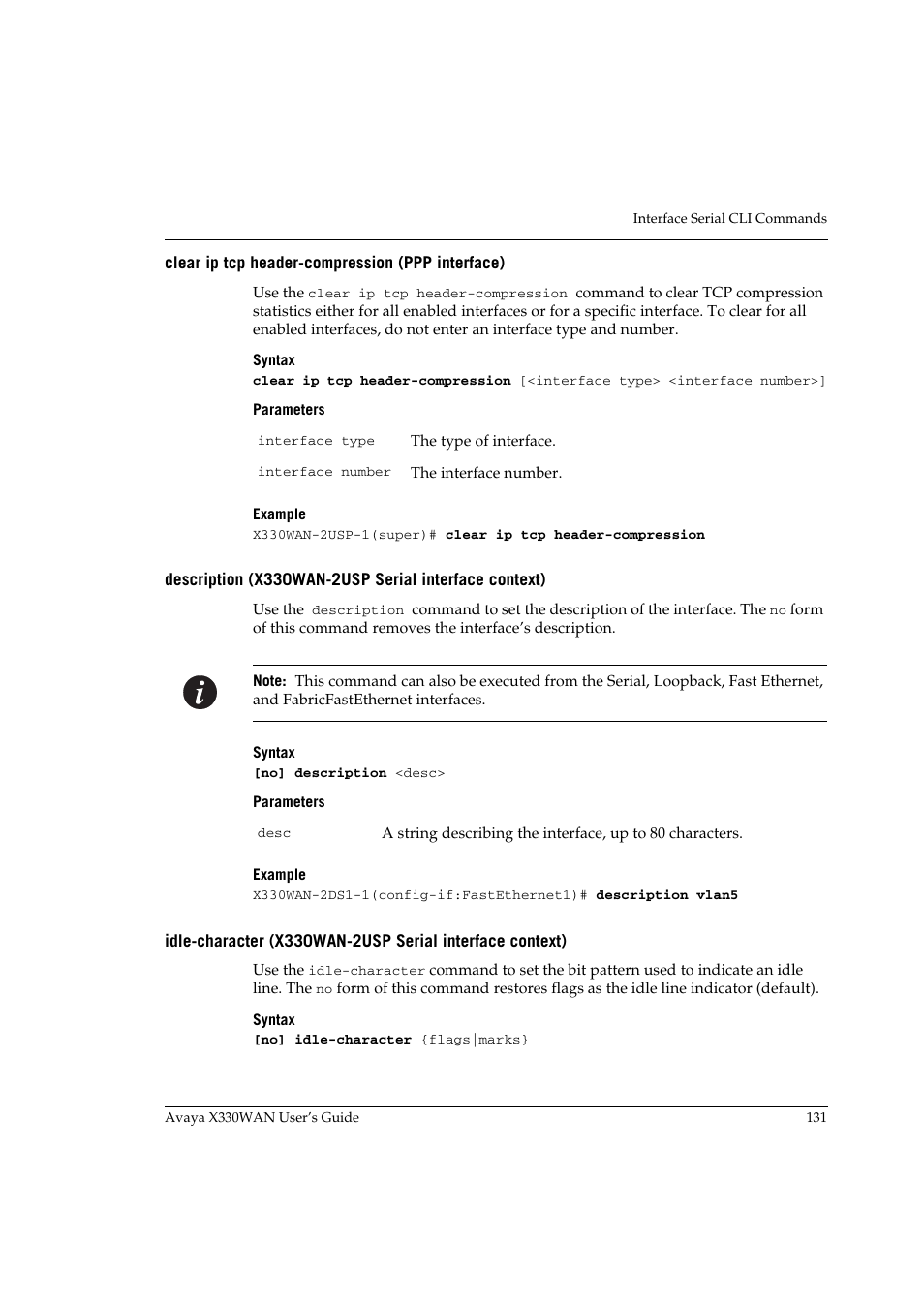 Clear ip tcp header-compression (ppp interface) | Avaya X330WAN User Manual | Page 153 / 264