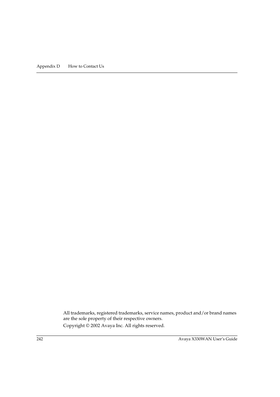 Avaya X330WAN User Manual | Page 264 / 264