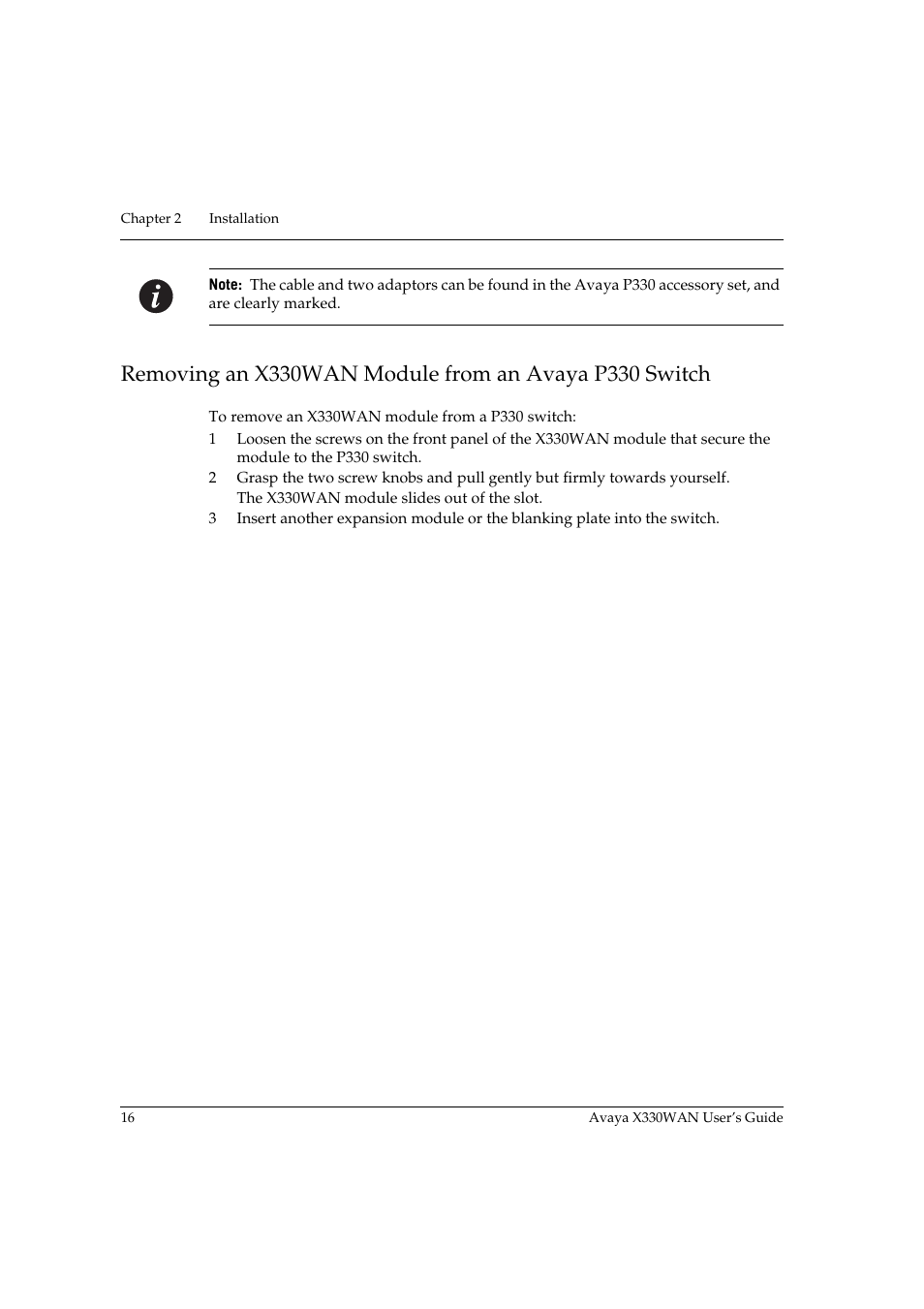 Avaya X330WAN User Manual | Page 38 / 264