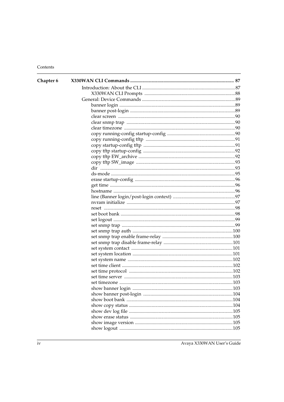 Avaya X330WAN User Manual | Page 6 / 264