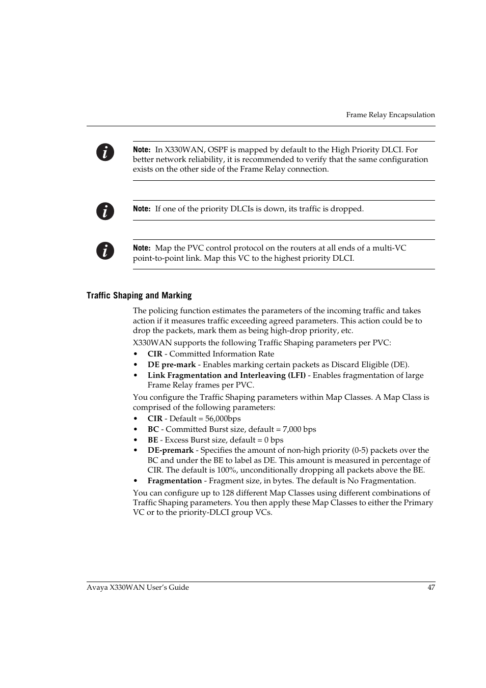 Traffic shaping and marking | Avaya X330WAN User Manual | Page 69 / 264