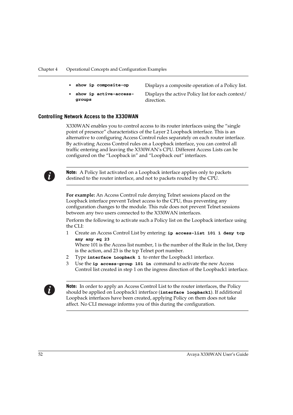 Controlling network access to the x330wan | Avaya X330WAN User Manual | Page 74 / 264