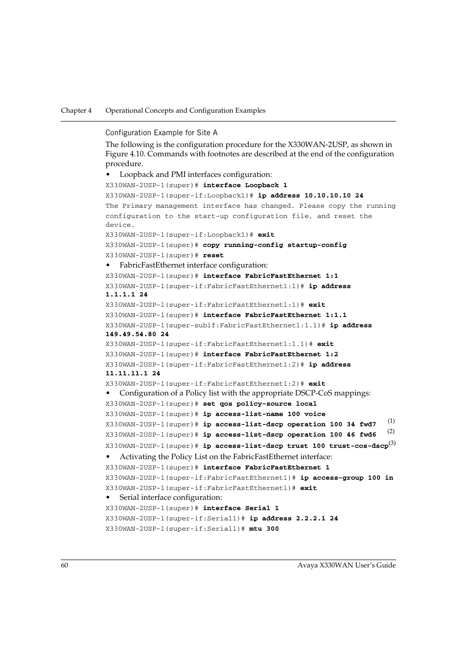 Configuration example for site a | Avaya X330WAN User Manual | Page 82 / 264