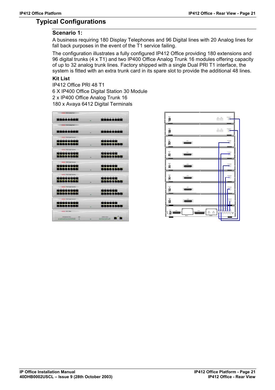 Typical configurations, Scenario 1 | Avaya IP Office Phone User Manual | Page 21 / 86