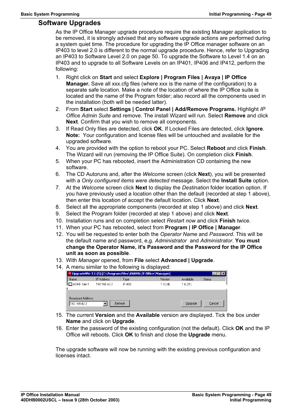 Software upgrades | Avaya IP Office Phone User Manual | Page 49 / 86