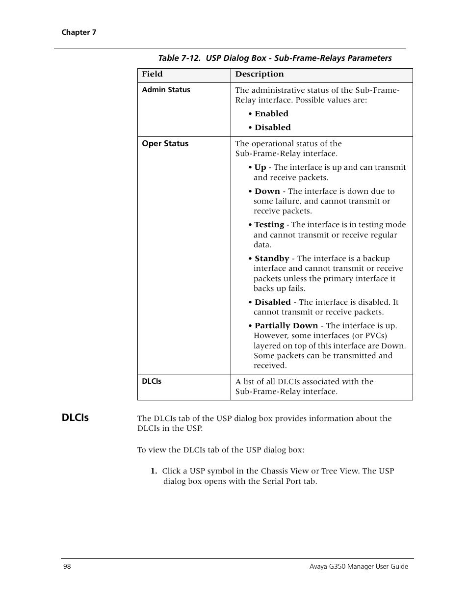 Dlcis | Avaya Media Gateway G350 User Manual | Page 108 / 219