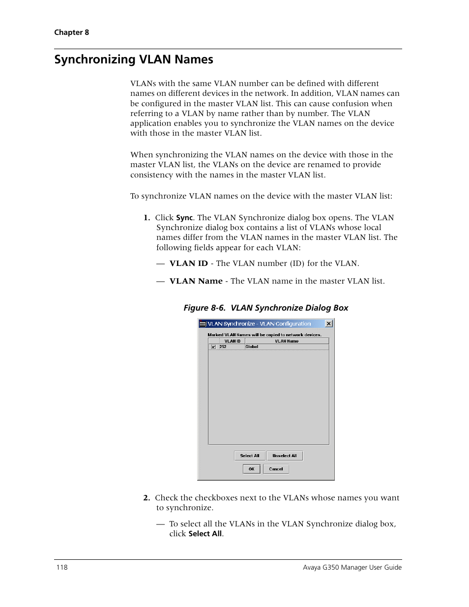 Synchronizing vlan names | Avaya Media Gateway G350 User Manual | Page 128 / 219