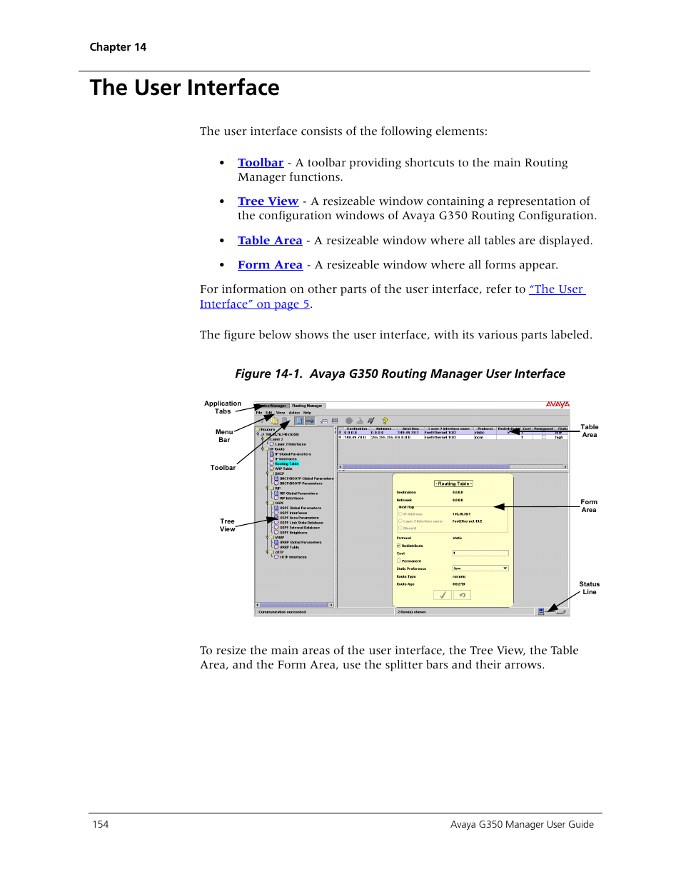 The user interface, An i | Avaya Media Gateway G350 User Manual | Page 164 / 219