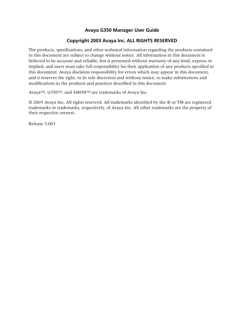 Copyright | Avaya Media Gateway G350 User Manual | Page 2 / 219