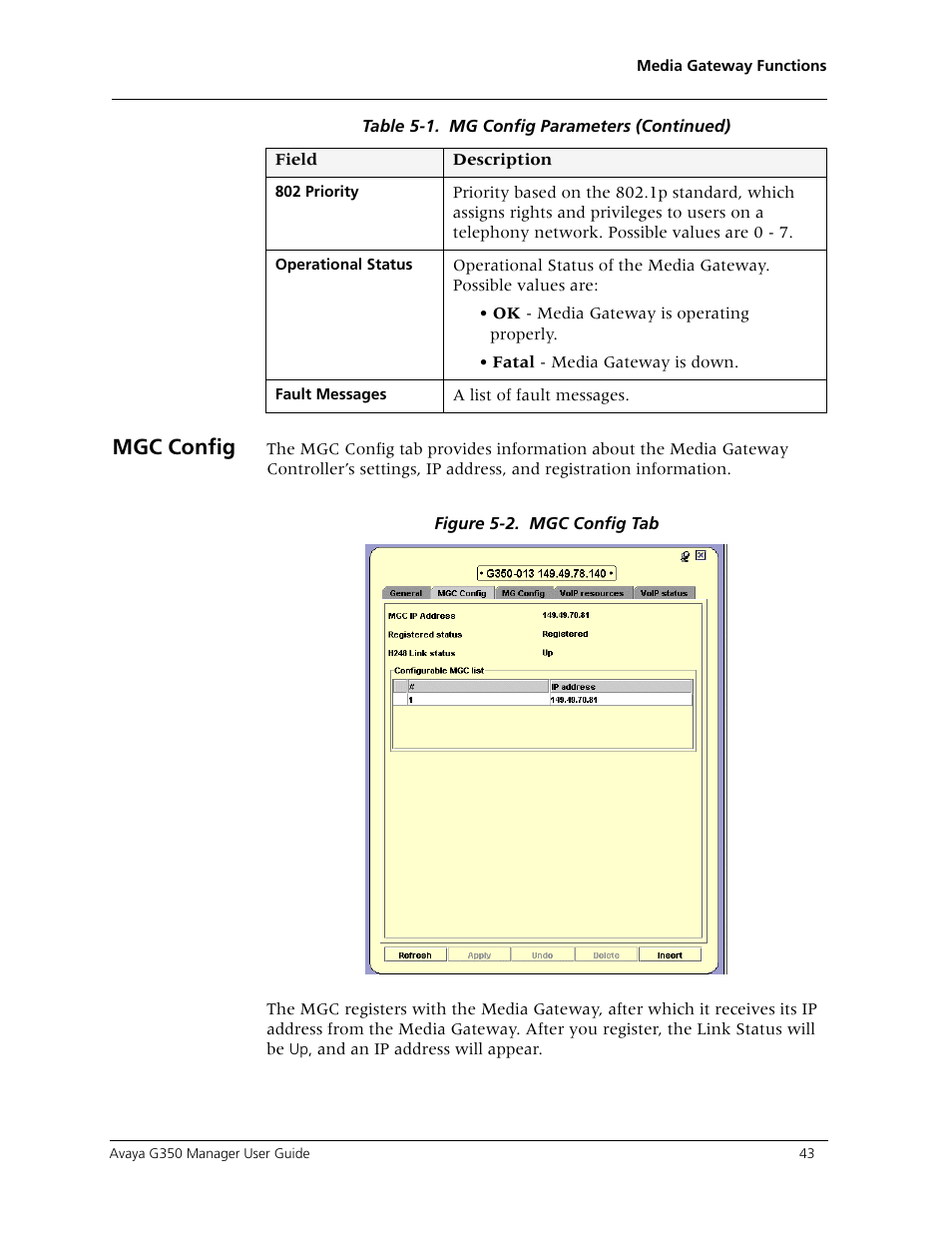 Mgc config | Avaya Media Gateway G350 User Manual | Page 53 / 219