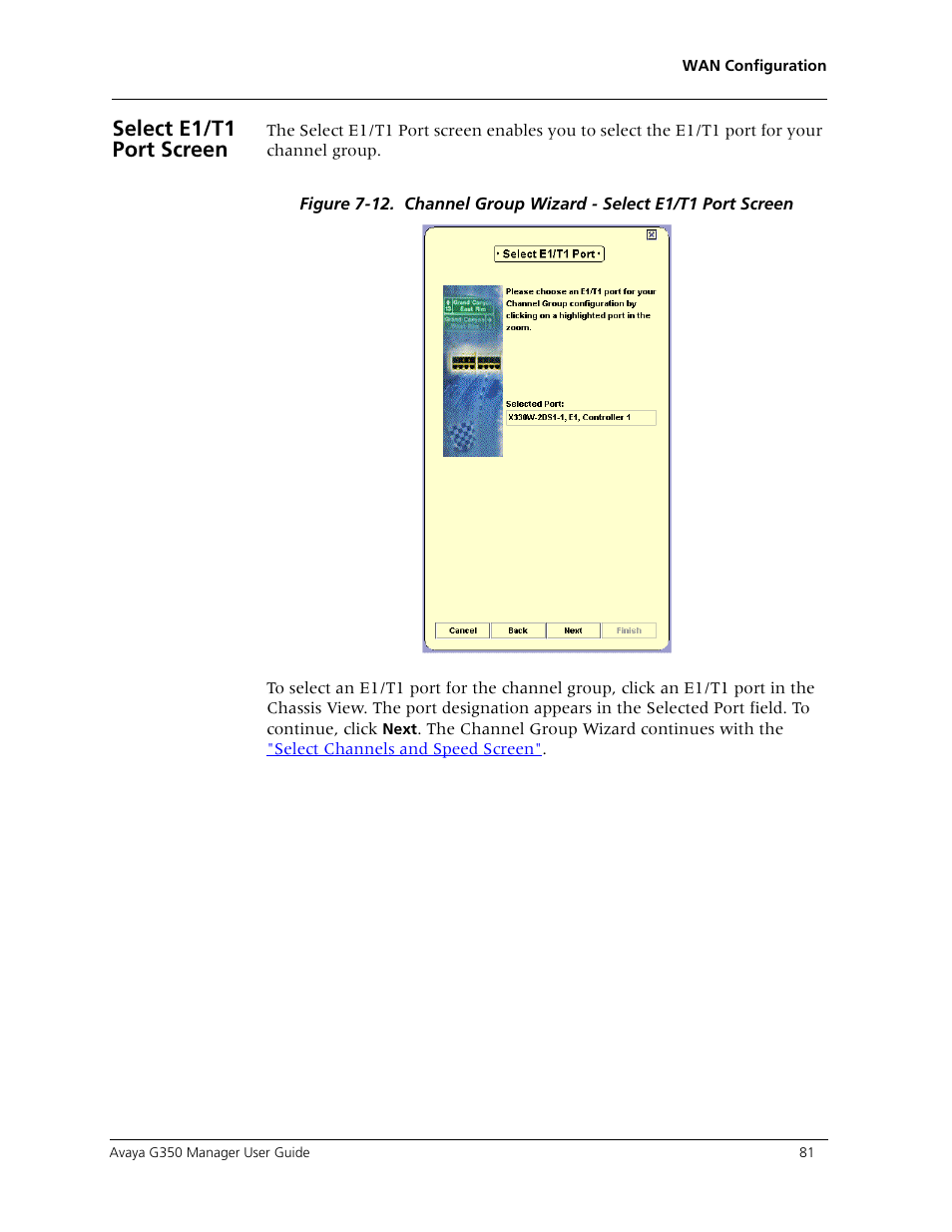 Select e1/t1 port screen | Avaya Media Gateway G350 User Manual | Page 91 / 219