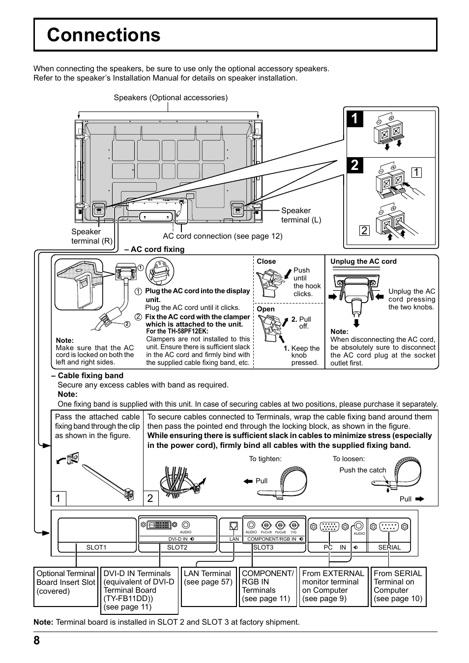 Connections | Panasonic TH65PF12EK User Manual | Page 8 / 64